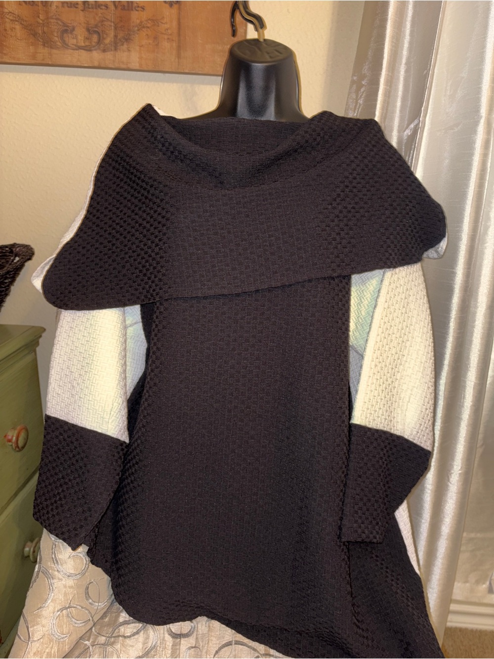 Black and White Colorblock Sweater
